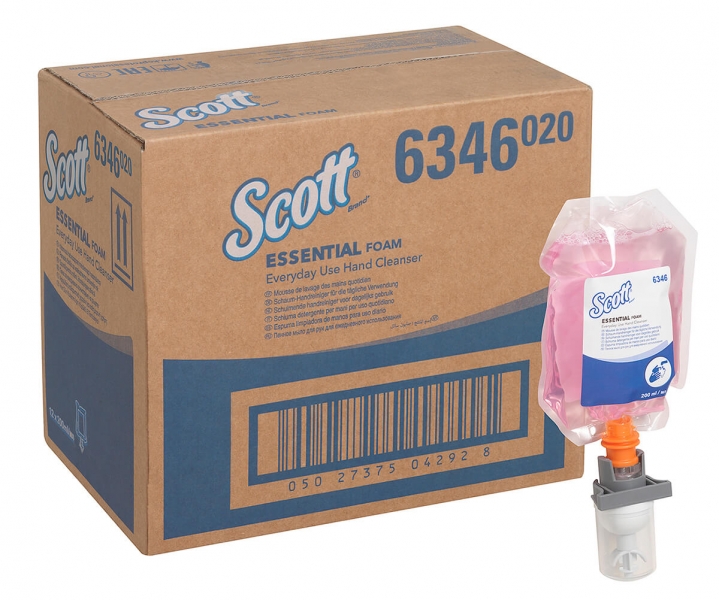 6346 Жидкое пенное мыло Scott Essential, 12 картриджей по 0,2 л