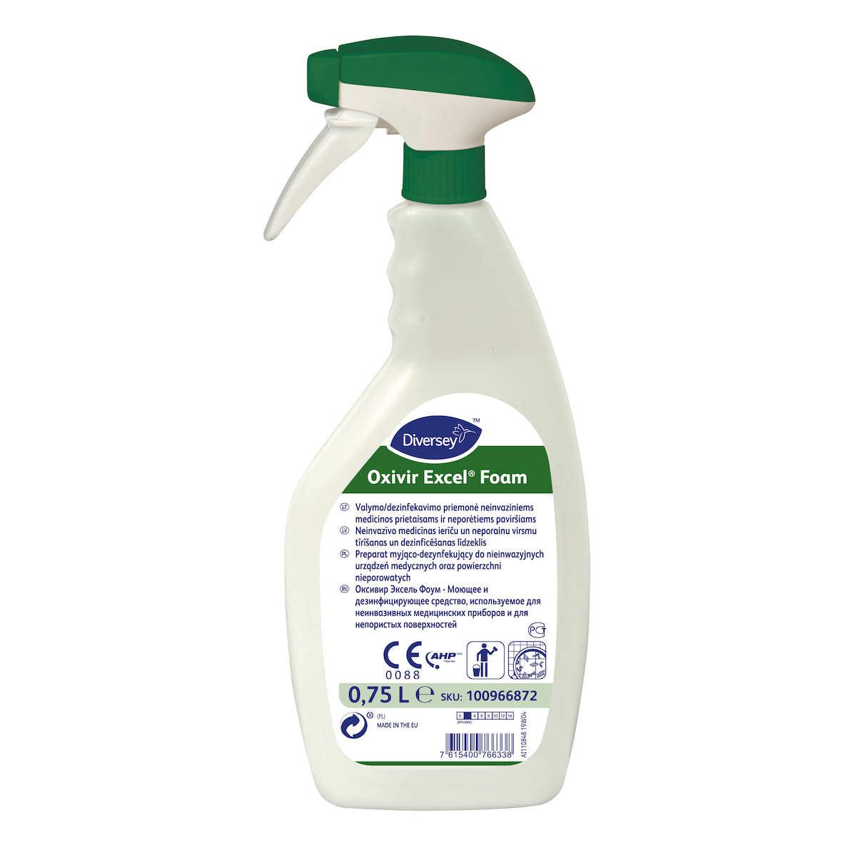 100966872 Дезинфицирующее средство Oxivir Excel Foam с моющим эффектом для непористых поверхностей, 750 мл