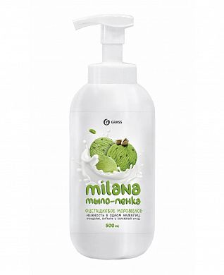 125421 Жидкое мыло Milana мыло пенка сливочно-фисташковое мороженое, 500 мл